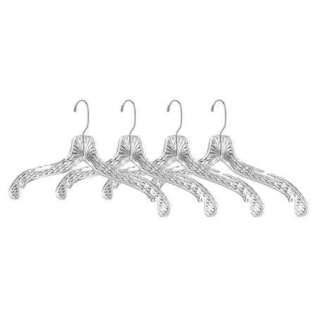 Whitmor Whitmor 8.80 in. H X 16.8 in. W X 1.8 in. L Plastic Clear Hanger 4 pk 6062-4770